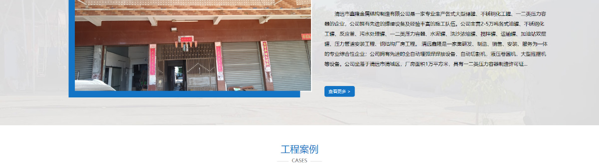 東(dōng)莞訊友(yǒu)網絡清遠(yuǎn)鑫隆儲罐網站(zhàn)建設案例5