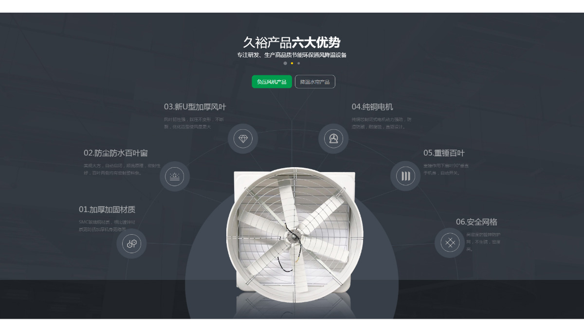東(dōng)莞訊友(yǒu)網絡久裕通(tōng)風(fēng)降溫網站(zhàn)建設案例4